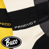 The Real McCoy's Buco Striped Action Socks – Black / White (BA23105)