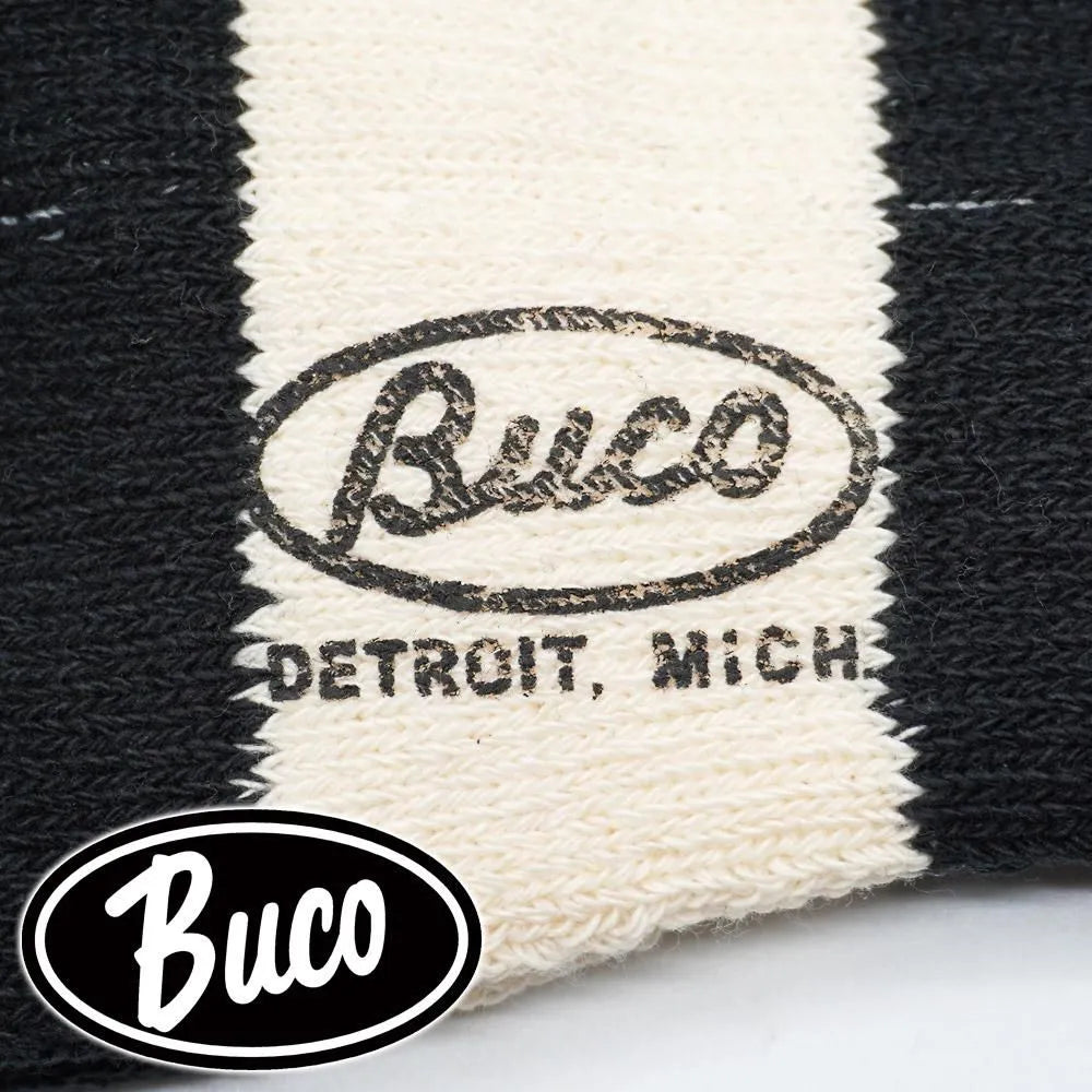 The Real McCoy's Buco Striped Action Socks – Black / White (BA23105)