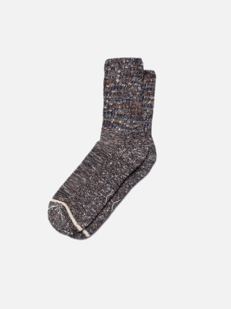 Nudie Jeans Men Slub Sport Socks Brownmelange