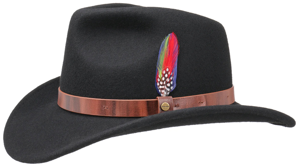 Stetson Oklahoma Wool Felt Western Hat – Black (2798101)