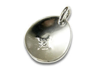 First Arrow’s Hammered Arabesque Carving Metal Pendant with Blackstar – P-012