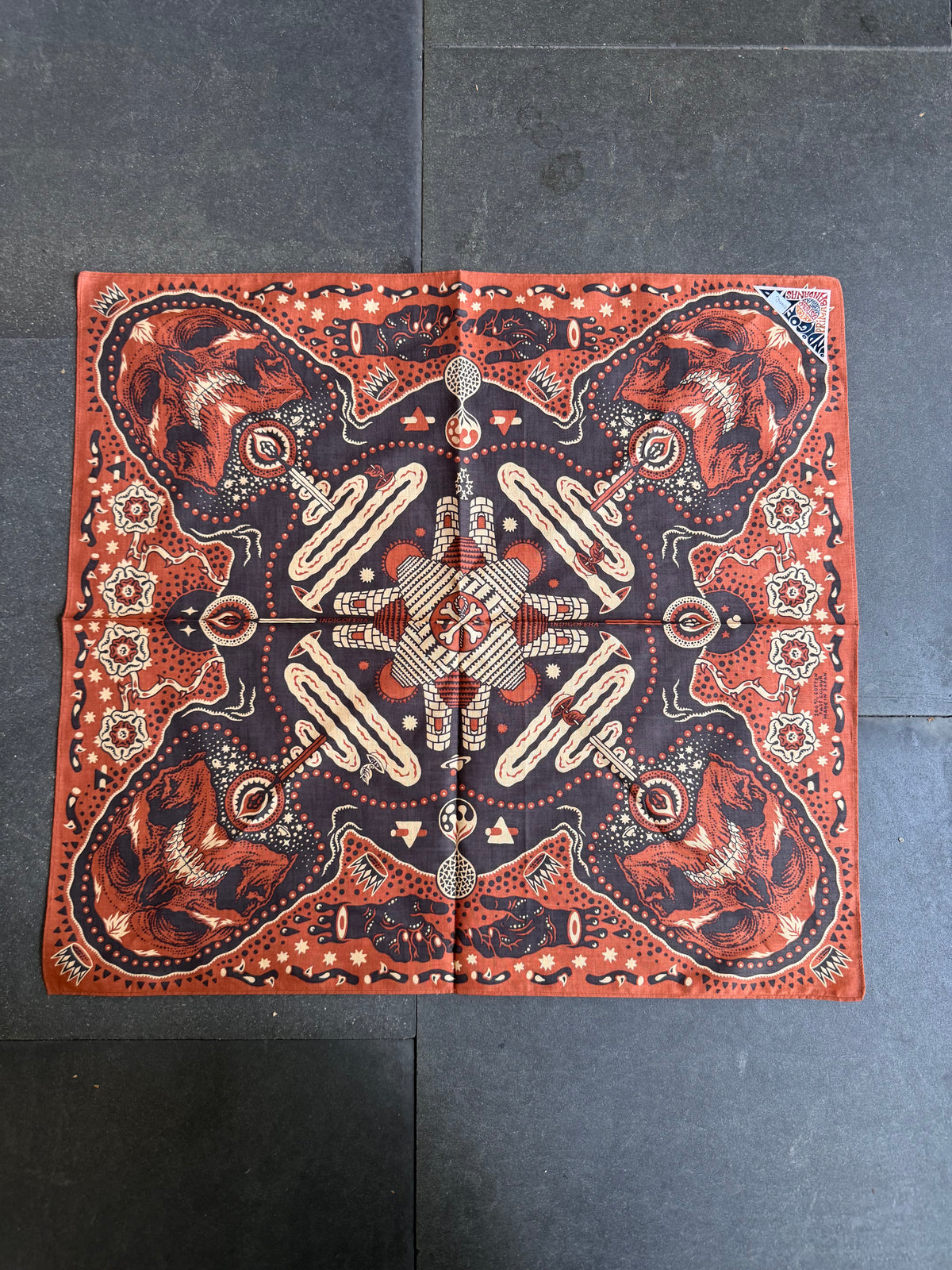 Indigofera Tarot XIII Bandana – Red/Brown (1973-232-01)