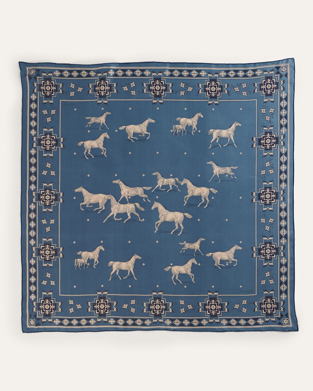 Pendleton Herd of Horses Silk Scarf – Navy (GS293-41205)
