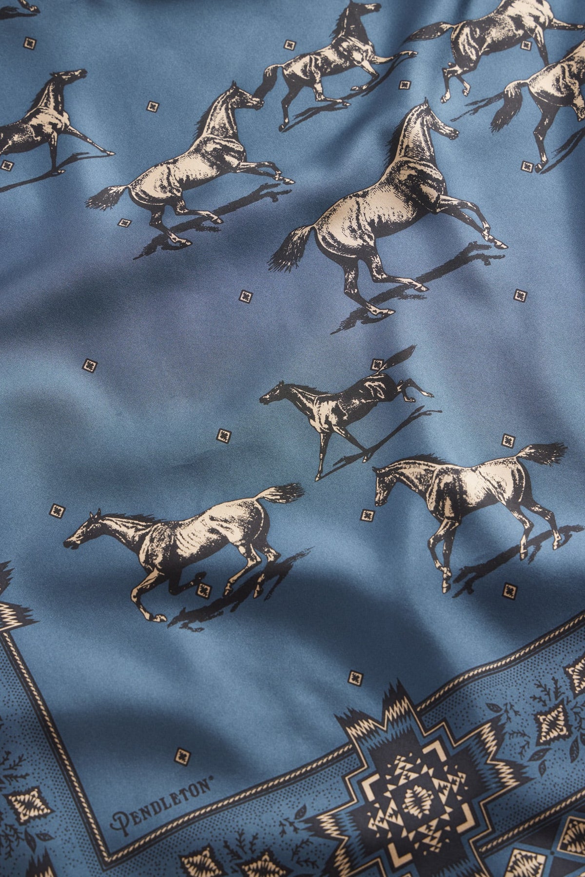 Pendleton Herd of Horses Silk Scarf – Navy (GS293-41205)
