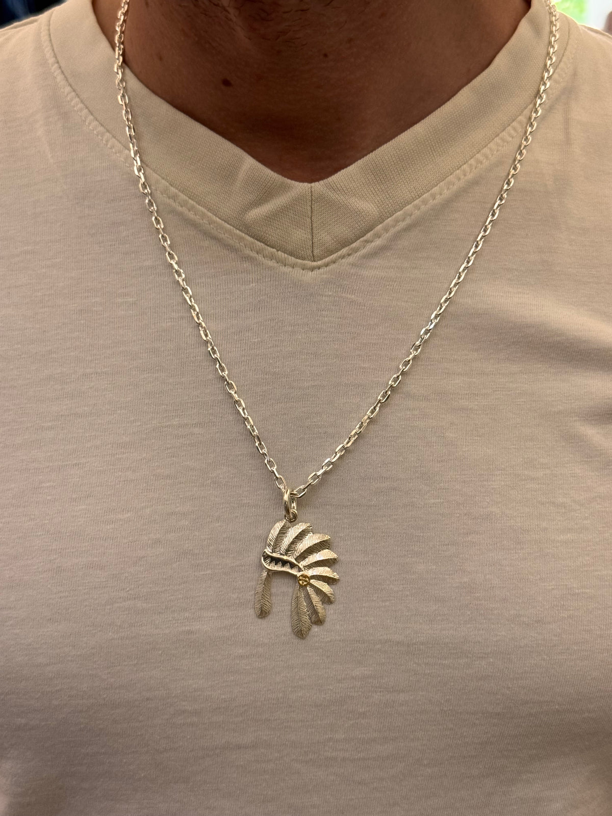 First Arrow's War Bonnet in Profile Pendant Head (L) – (P-700L)