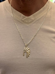 First Arrow's War Bonnet in Profile Pendant Head (L) – (P-700L)