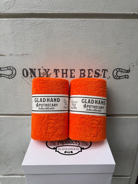 GLADHAND Family Crest – Imabari Towel 2-Pack – Orange × Orange