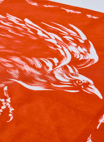 Samurai Jeans "Yatagarasu" Selvedge Bandana (Red)