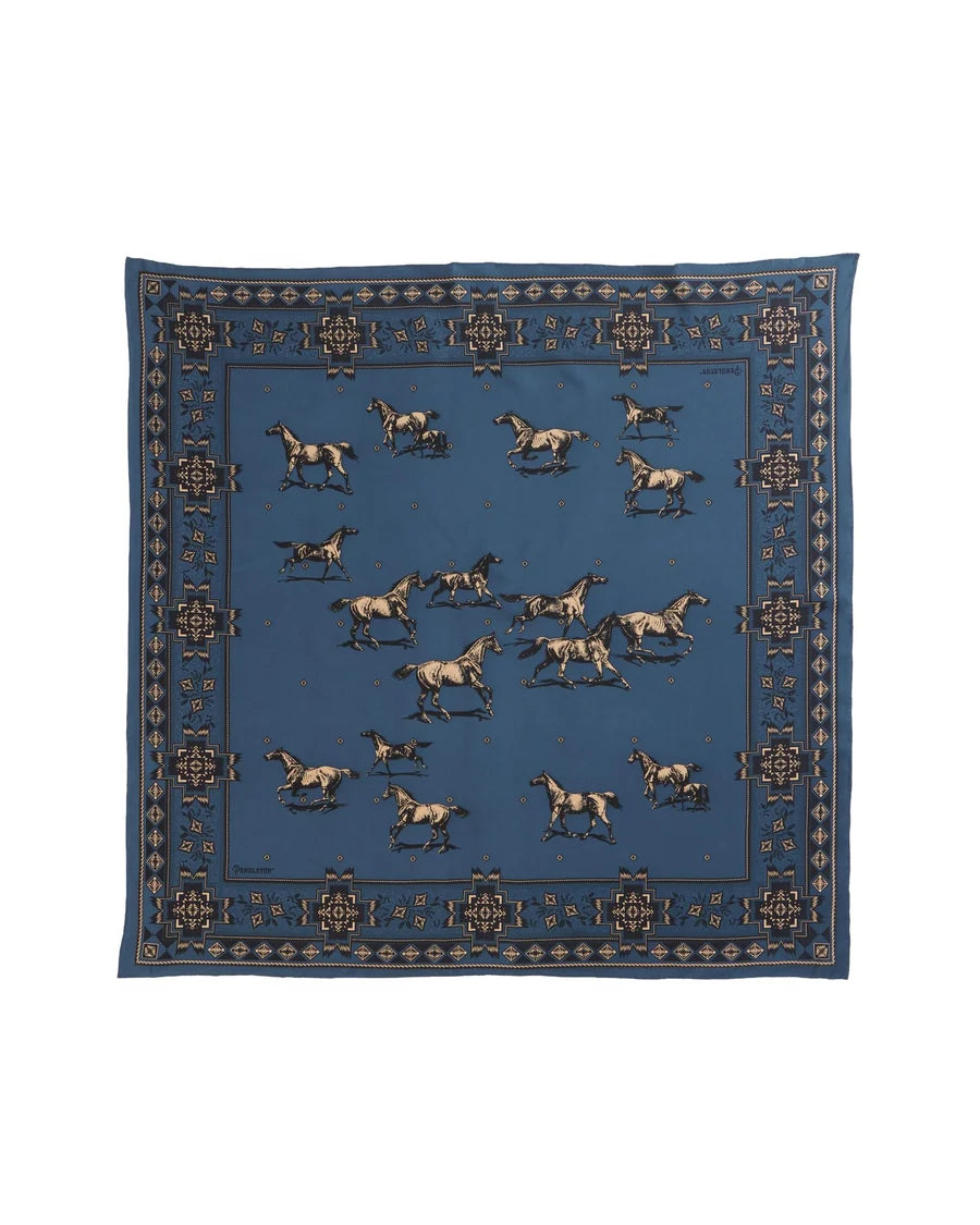 Pendleton Herd of Horses Silk Scarf – Navy (GS293-41205)