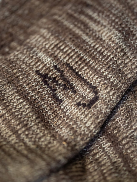 Nudie Jeans Rasmusson Mens Rib Sock Brownmelange