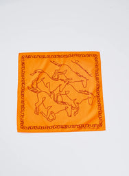 Samurai Jeans Galloping Horses Selvedge Bandana – Orange (SJ-BANDANA-03)