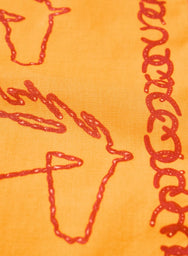 Samurai Jeans Galloping Horses Selvedge Bandana – Orange (SJ-BANDANA-03)