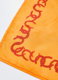 Samurai Jeans Galloping Horses Selvedge Bandana – Orange (SJ-BANDANA-03)