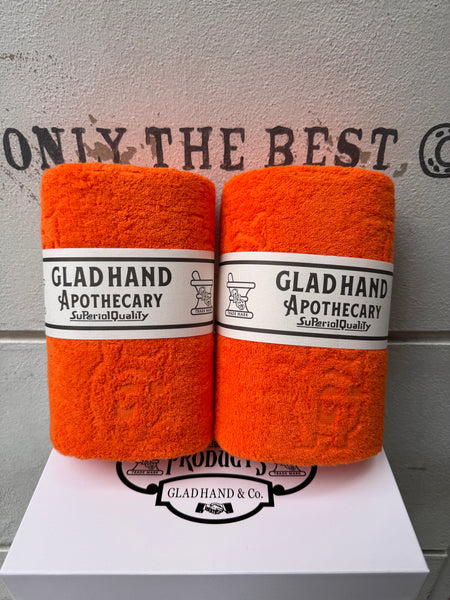 GLADHAND Family Crest – Imabari Towel 2-Pack – Orange × Orange