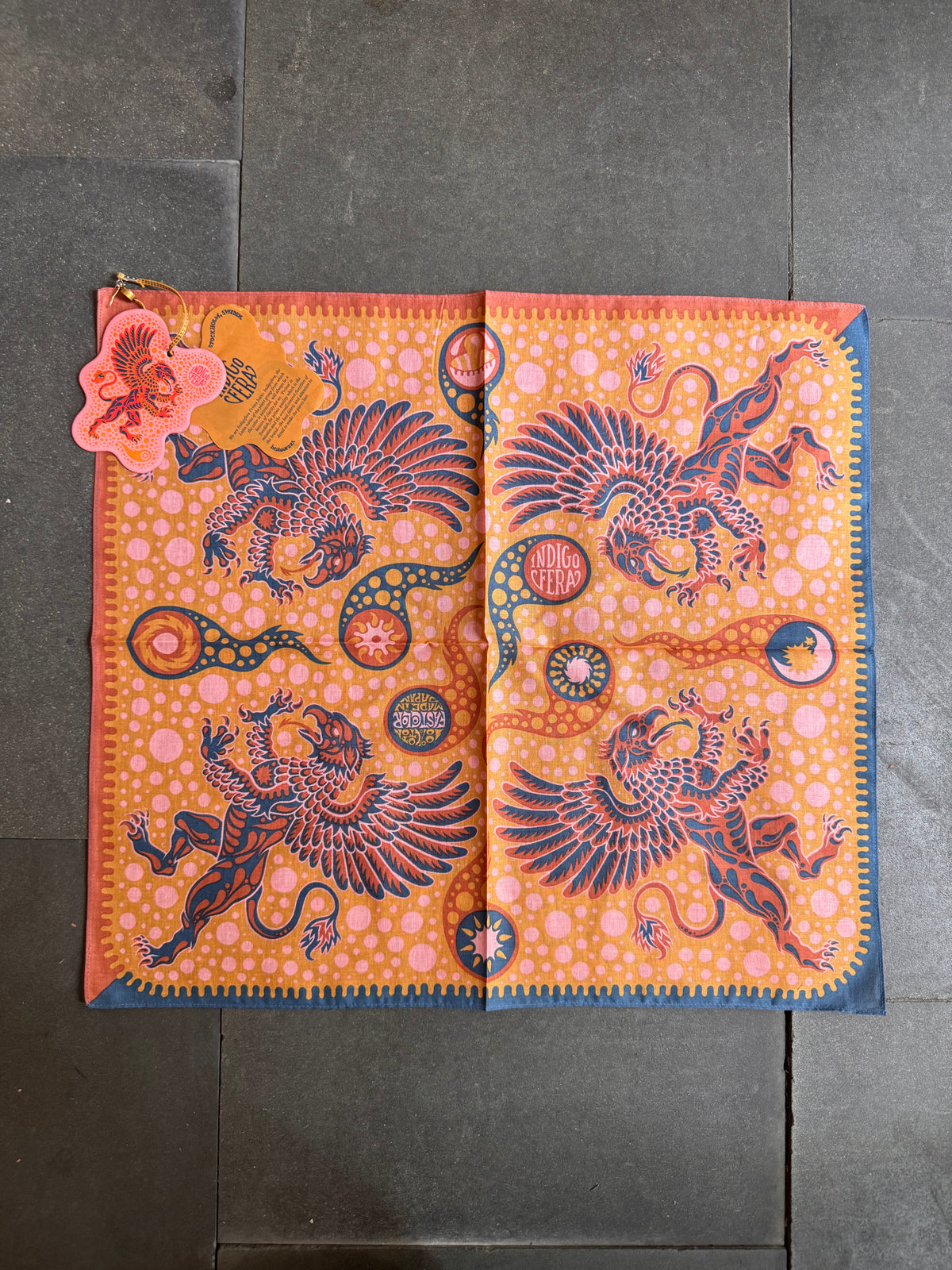 Indigofera Gryphon Bandana – Pink/Beige (205-2004-019)