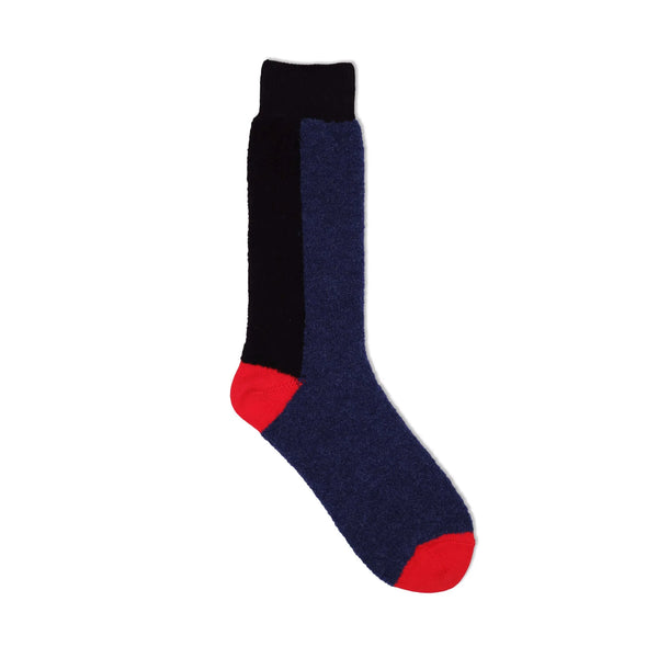 Decka Alpaca Boucle Socks Multi Color / Black [BNB×de-28]