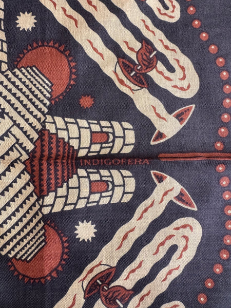 Indigofera Tarot XIII Bandana – Red/Brown (1973-232-01)