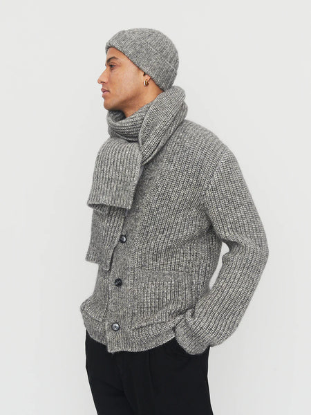 Hansen Garment Toby Heavy Rib Beanie – Silver (30-07-5)