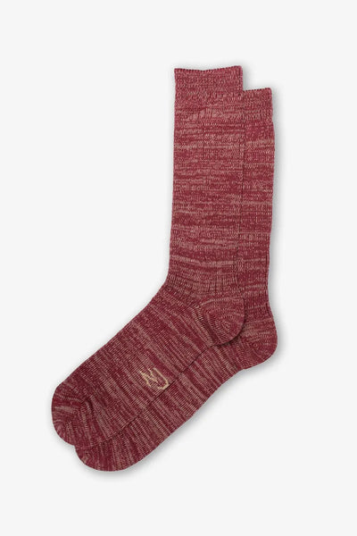 Nudie Jeans Rasmusson Men's Rib Socks – Burgundy (181128)