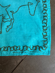 Samurai Jeans Horse Motif Bandana – Turquoise (SJ-BANDANA-03H)