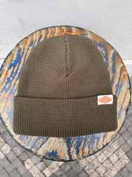 Nudie Jeans Cotton Beanie Ribbed Olive