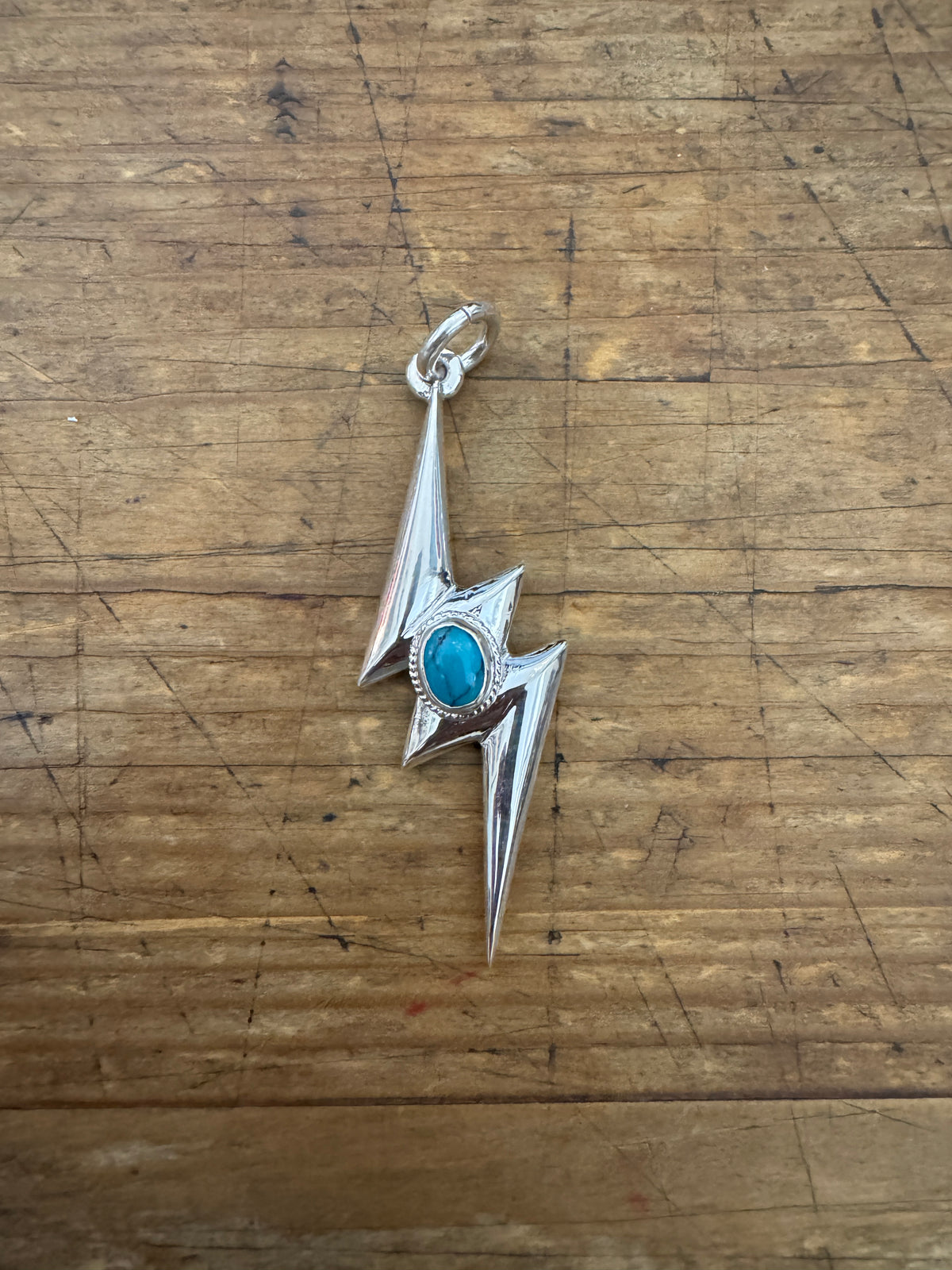 First Arrow’s Lightning Pendant (L) with Turquoise – P-838