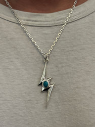First Arrow’s Lightning Pendant (L) with Turquoise – P-838