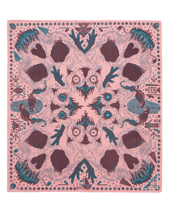 Indigofera Loa Bandana – Pink / Brown / Turquoise (204-2004-19)