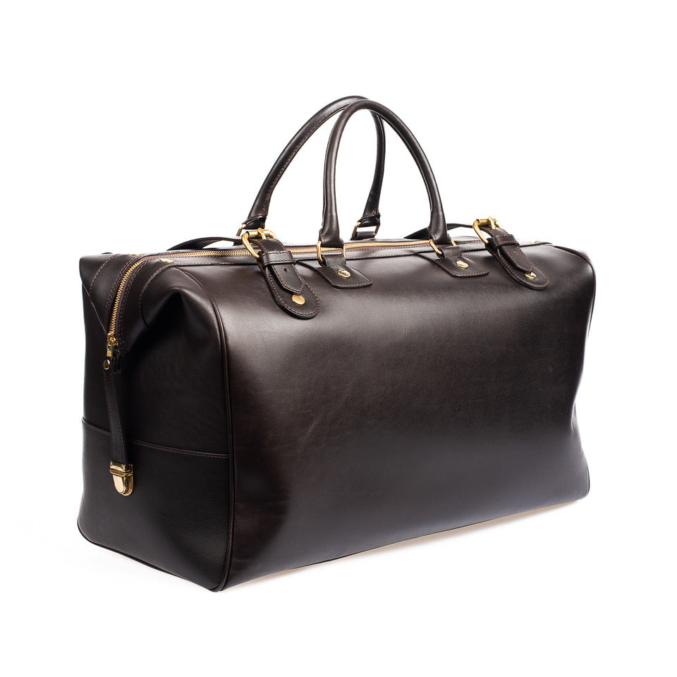 Krysl Goods Leather Duffle Bag Dark Brown