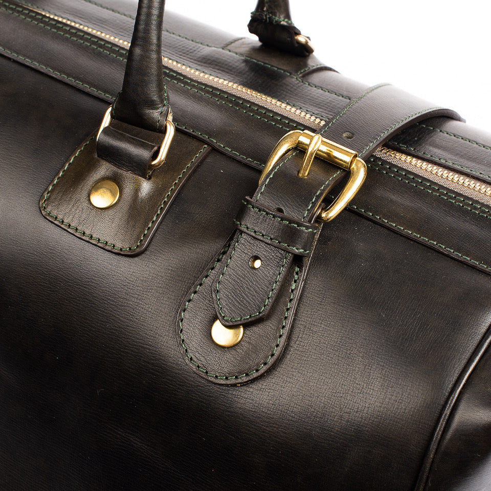 Krysl Goods Leather Duffle Bag Dark Olive