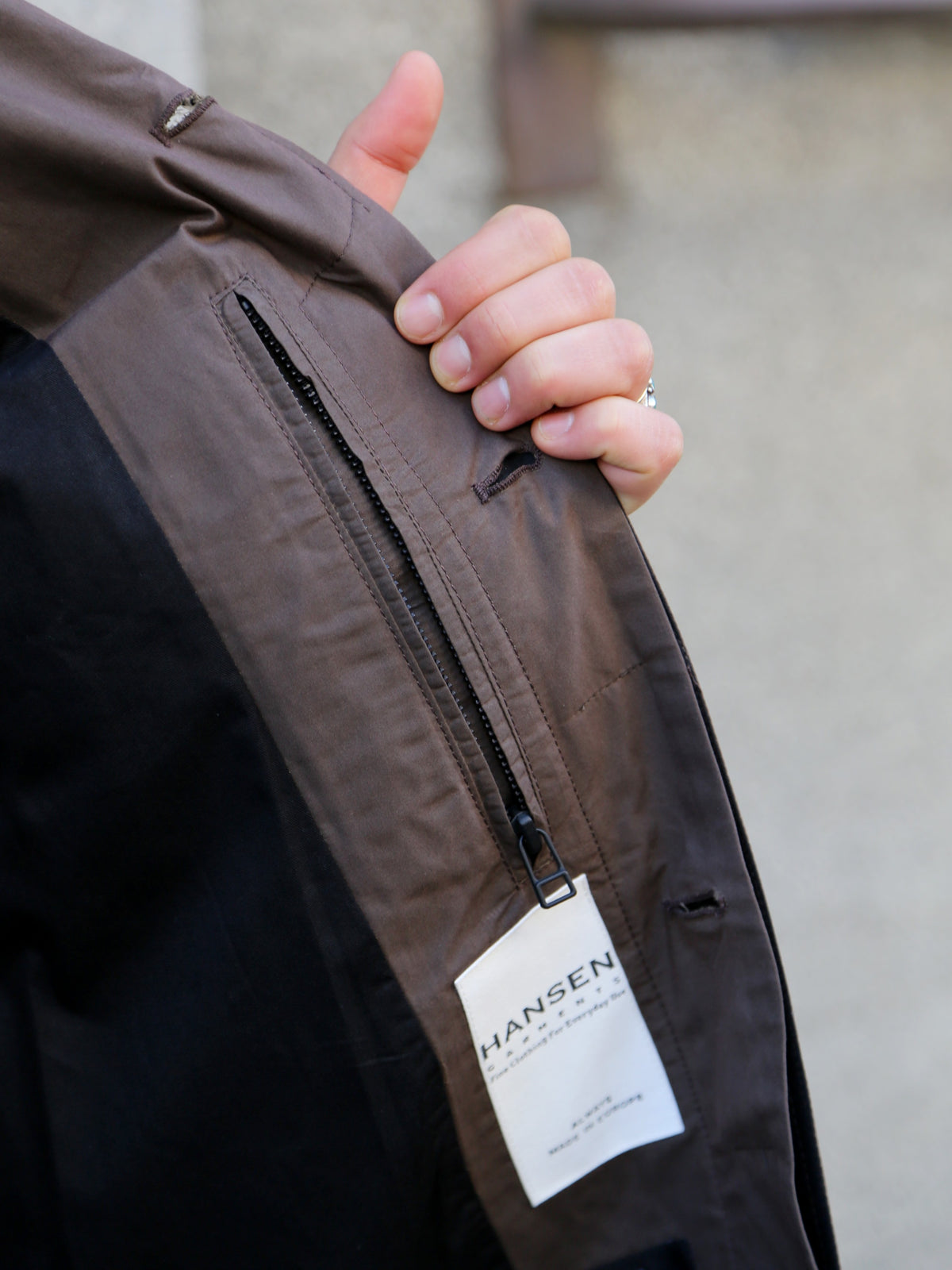 Hansen Garments MORTEN Long Coat – Waxed Rye (31-72-6)