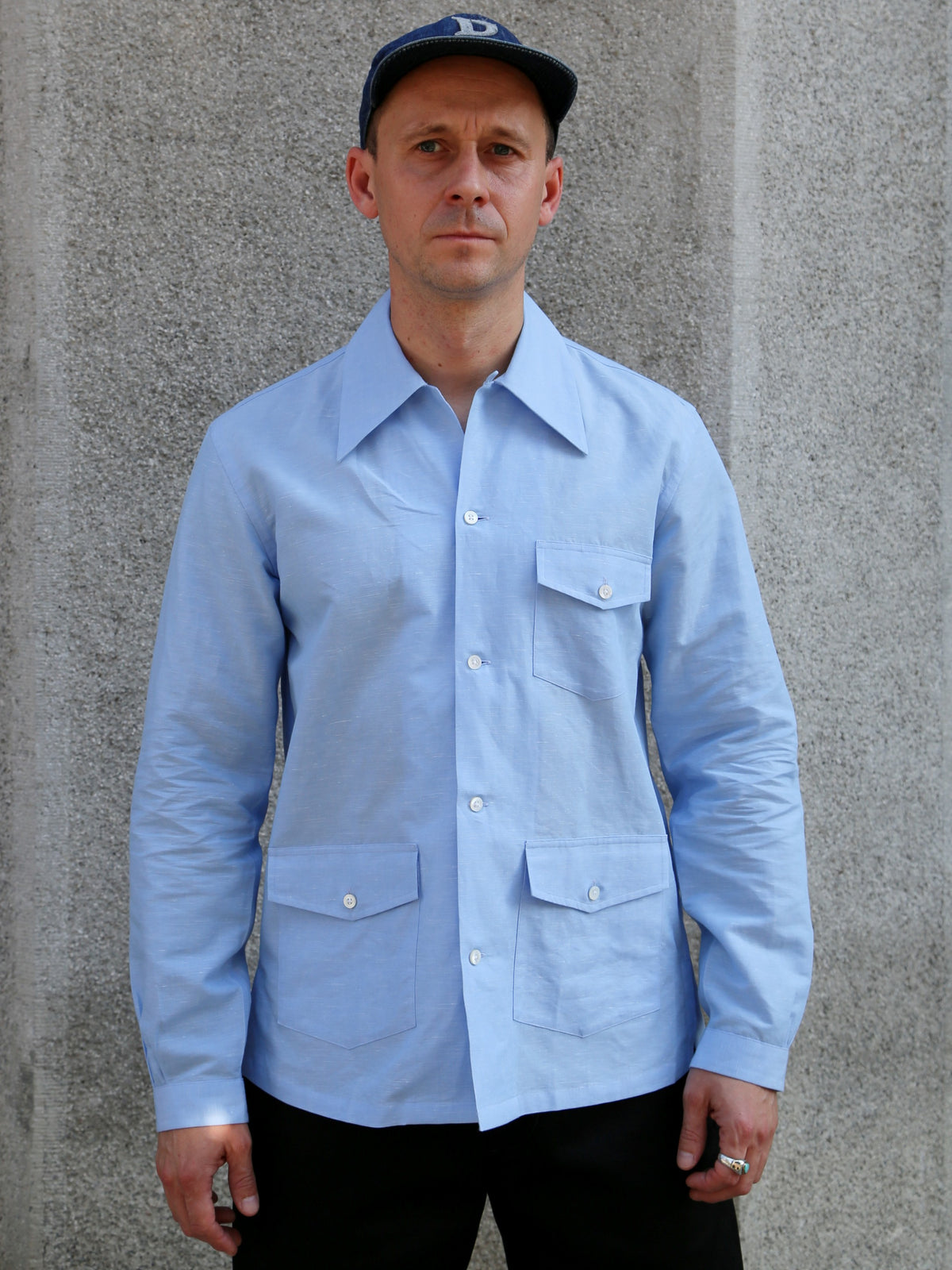 Bryceland's Cabana Shirt – Sax Blue