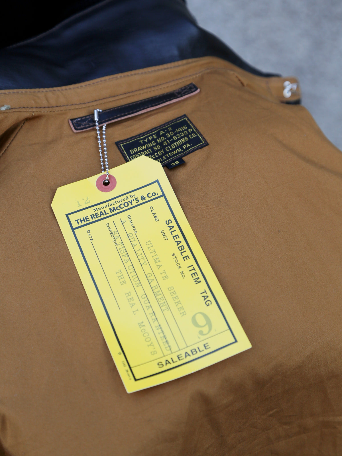The Real McCOY's Type A-2 Real McCOY Mfg Co. Model 220 – Seal Brown (MJ22001-051)