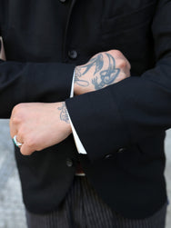 Black Sign Army Serge Butler Jacket – Midnight Black (BSFS-22710)