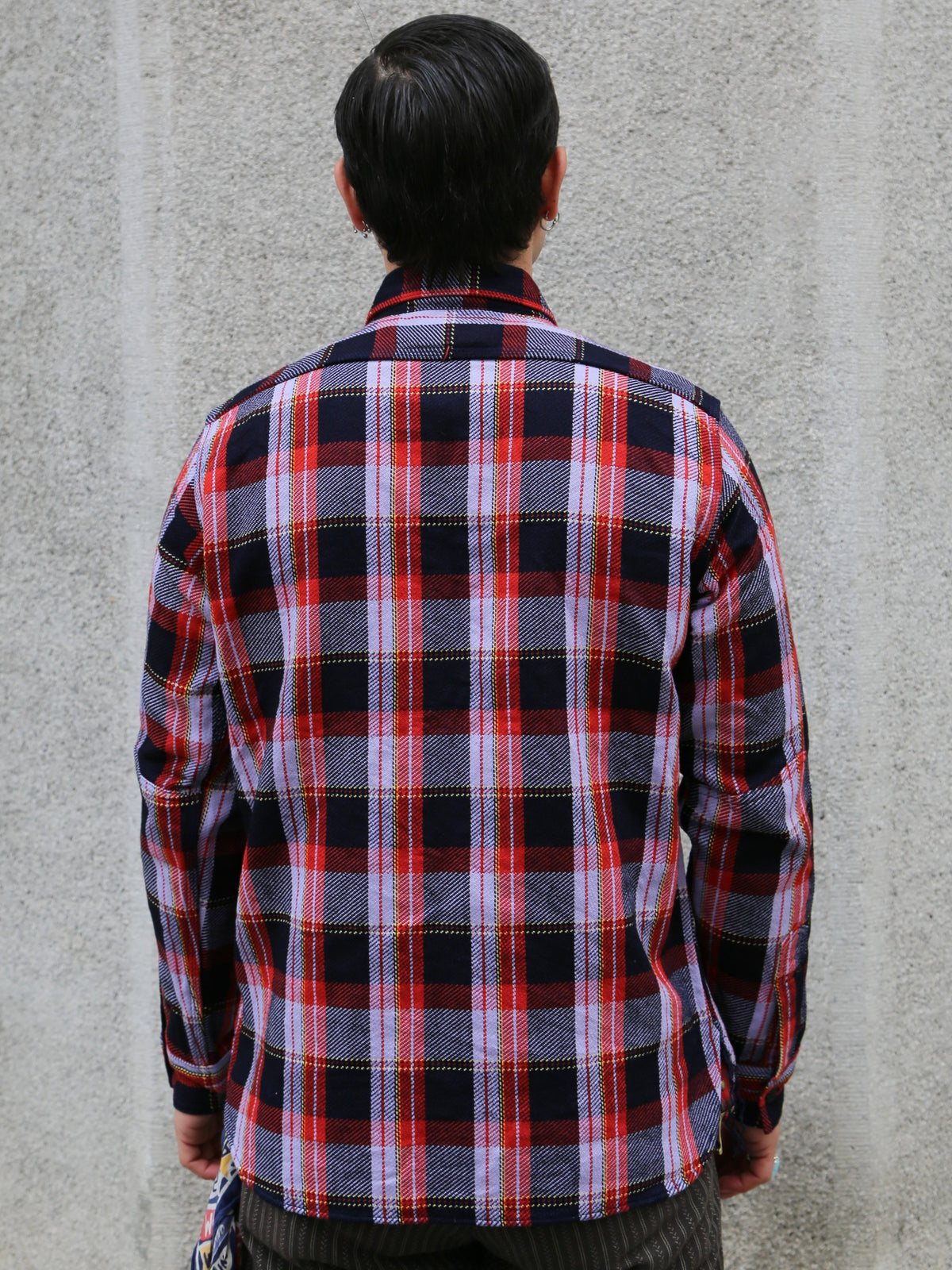 Samurai Jeans Heavyweight Flannel Shirt – Purple (SIN25-01W)