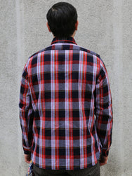 Samurai Jeans Heavyweight Flannel Shirt – Purple (SIN25-01W)