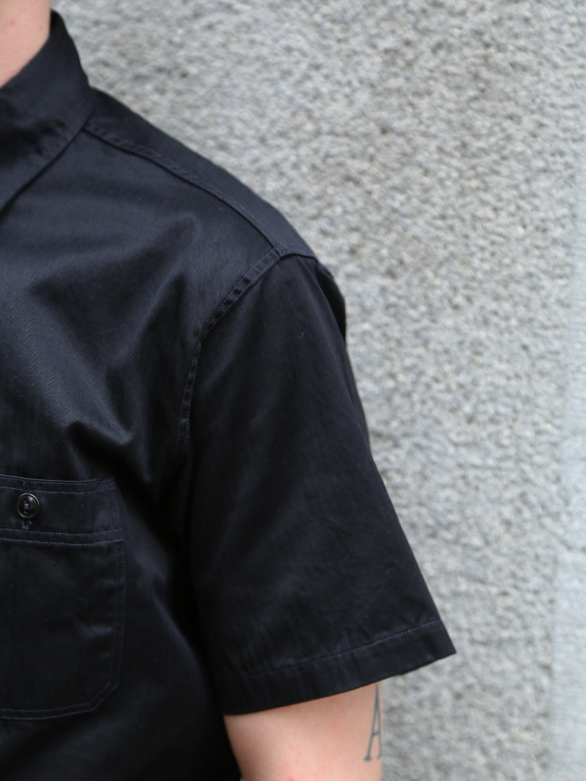 Buzz Rickson's Herringbone S/S Work Shirt – Black (BR39530-119)