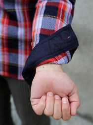 Samurai Jeans Heavyweight Flannel Shirt – Purple (SIN25-01W)