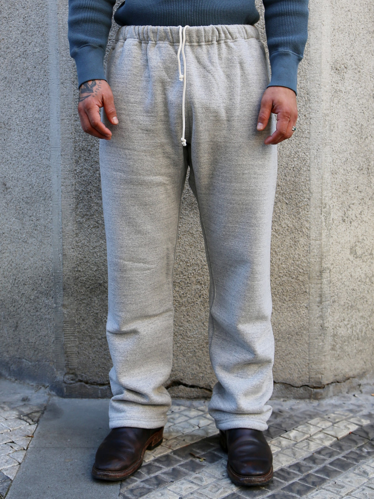 The Real McCOY's 12oz Ball Park Sweat Pants – Medium Grey (MC25107-021)