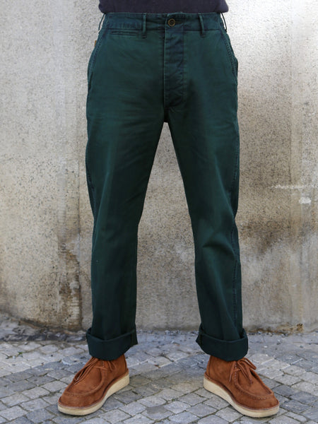 Studio d'Artisan Indigo Veil Chino Trousers – Indigo Green (1923)