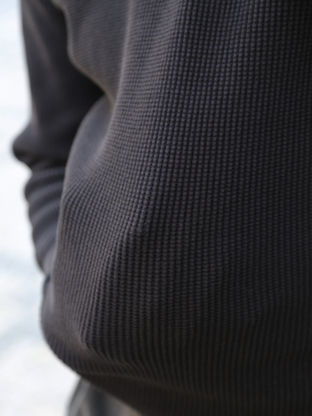 Studio d'Artisan Thermal Henley Waffle – Black (9937)