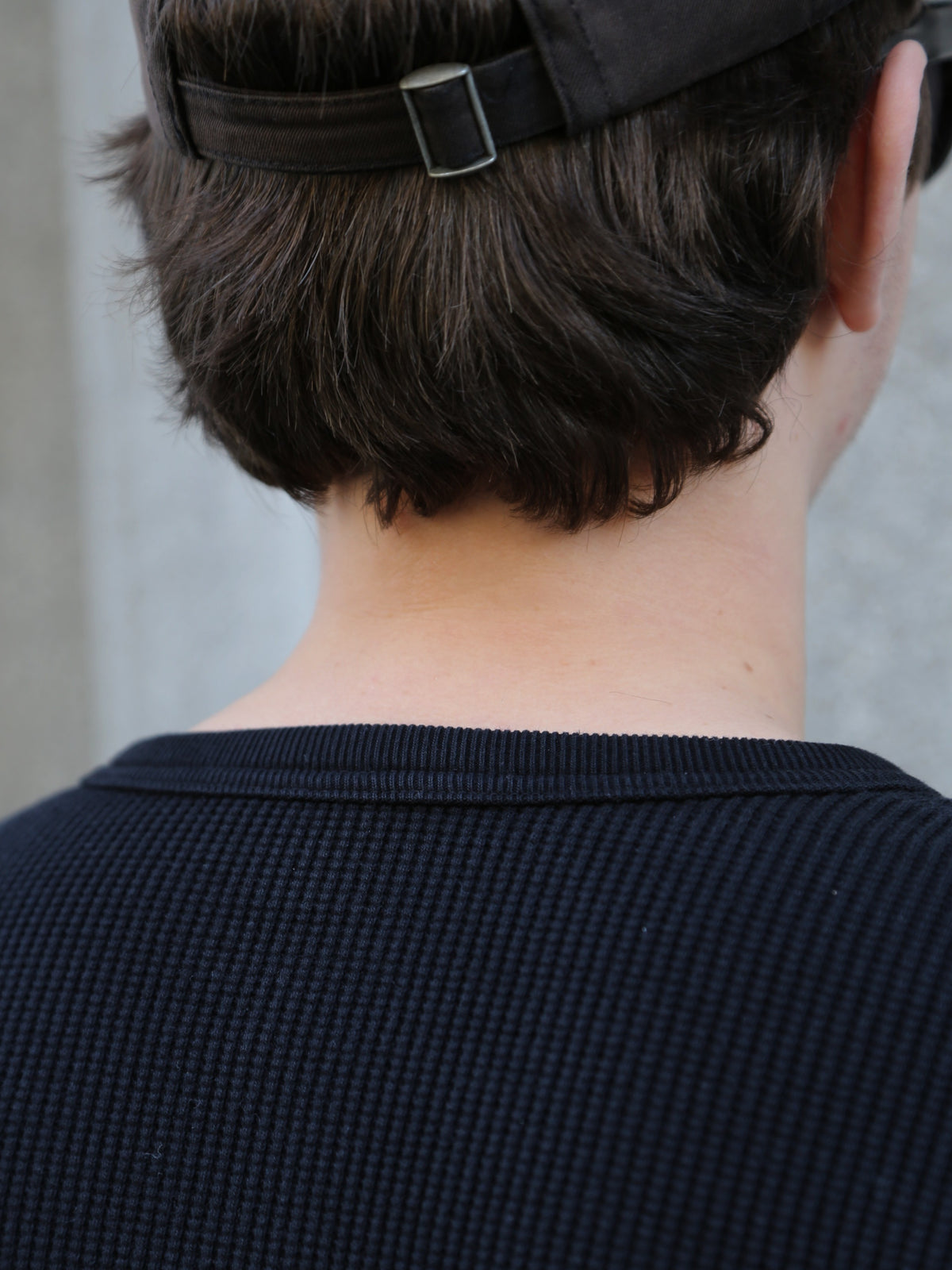 Studio d'Artisan Thermal Henley Waffle – Black (9937)