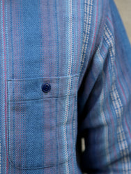 Sugar Cane Native American Dobby Work Shirt – Indigo (SC29579)