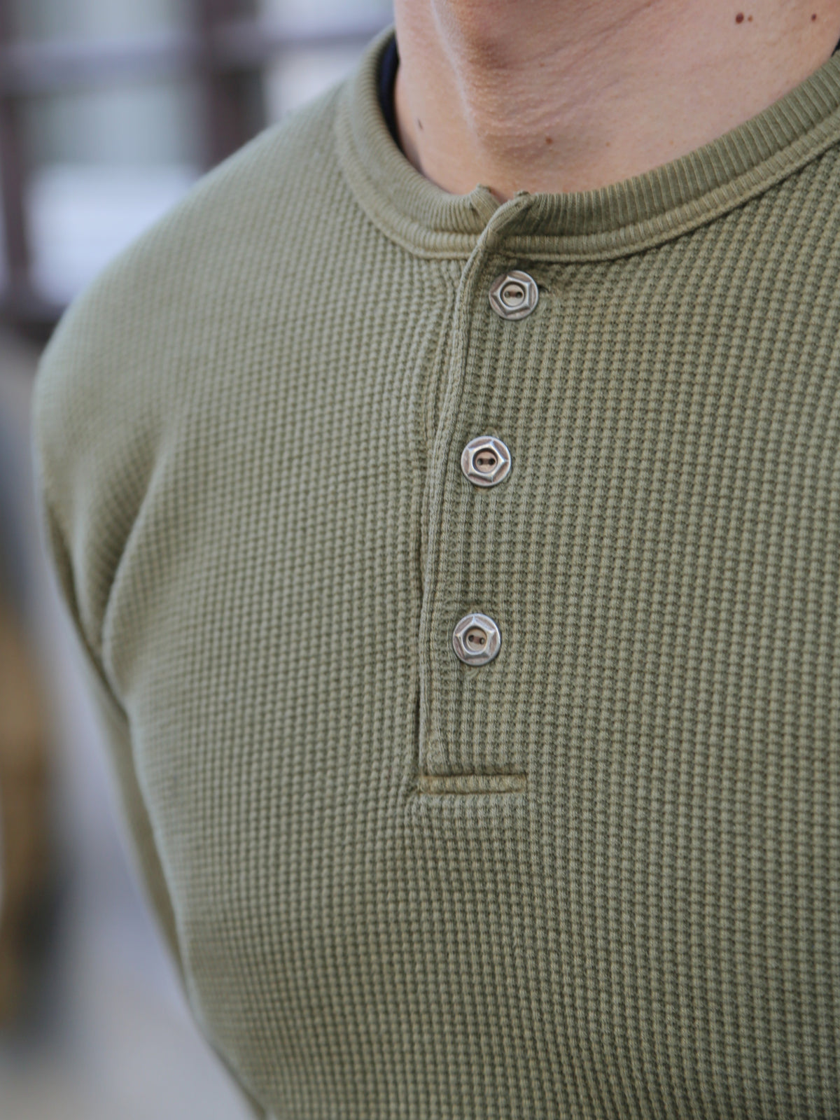 Studio d'Artisan Thermal Henley – Olive (9937)