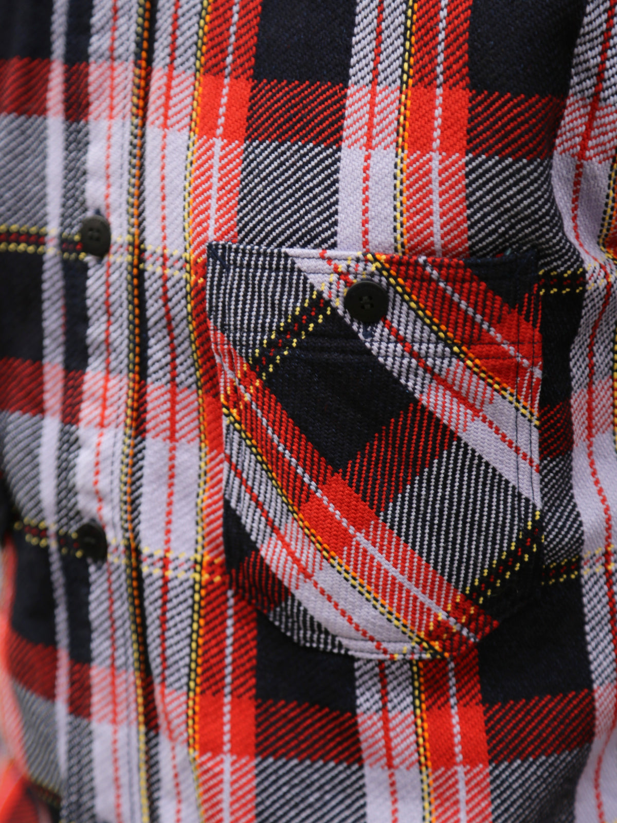 Samurai Jeans Heavyweight Flannel Shirt – Purple (SIN25-01W)