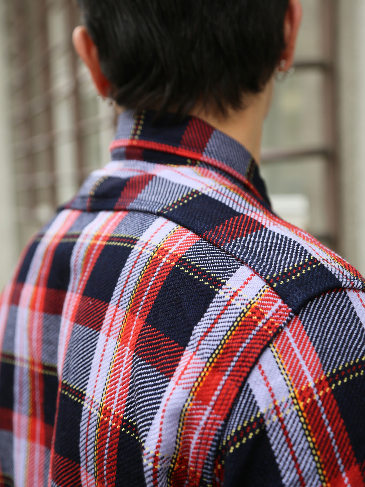 Samurai Jeans Heavyweight Flannel Shirt – Purple (SIN25-01W)