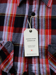 Samurai Jeans Heavyweight Flannel Shirt – Purple (SIN25-01W)