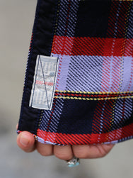 Samurai Jeans Heavyweight Flannel Shirt – Purple (SIN25-01W)