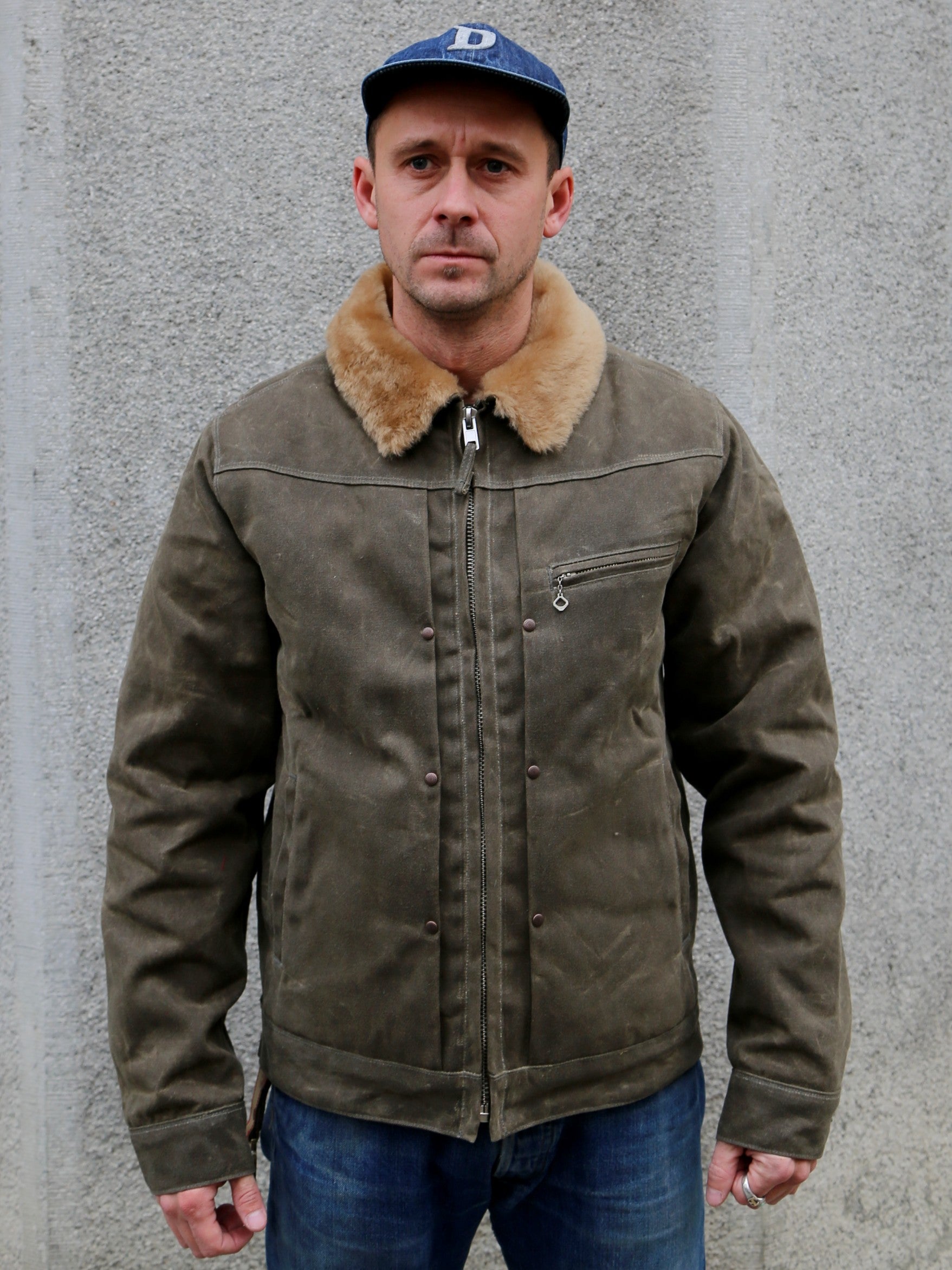 rj 2 waxed canvas 20 ounce tobacco Freenote Cloth - RJ-2 Shearling Jacket - It is designed to handle the harshest winters Freenote Cloth RJ-2 Waxed Canvas