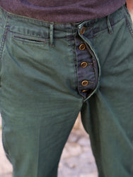 Studio d'Artisan Indigo Veil Chino Trousers – Indigo Green (1923)